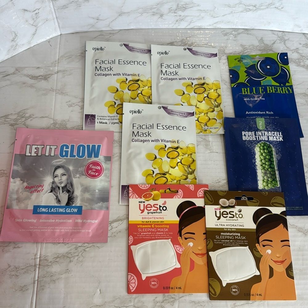 Mixed bundle of face skincare masks